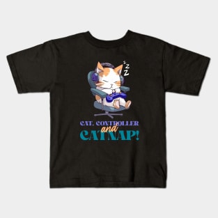 Cat, Controller, and Catnap Kids T-Shirt